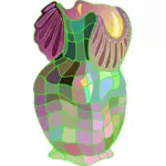 Fargerike arty vase