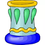 Blauw-gekleurde vaas