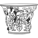 Vase med vinstokker