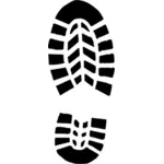 האיור וקטורית טביעת נעל גברית