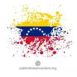 Tinte-Spritzer mit Flagge Venezuelas