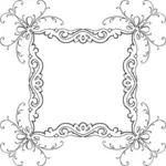 Imagine de vector caligrafice înflori frame