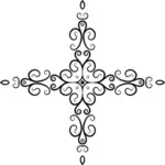 Croix de vintage fleuri