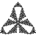 Cadru vectorial triunghiular cu frunze