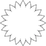 Image vectorielle de cadre tricoté