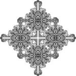 Symetryczny rama krzyż obrazu