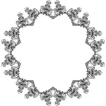 Ilustrație vectorială rotundă cu cadru floral