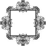 Image vectorielle symétrique de cadre de cru