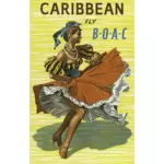 Karibiku cestování plakát