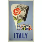 Italské vinobraní cestování plakát