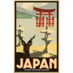Tavel vintage poster do Japão