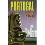 Vector illustraties van Portugal vintage poster reizen