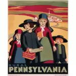 Reise plakat av landlige Pennsylvania