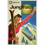 Swiss perjalanan vintage poster