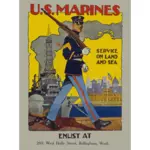 Vintage vojenské plakát