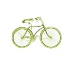 Зеленый винтажный велосипед