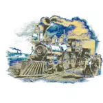 Vintage tåg vektorillustration