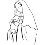 العذراء مريم والطفل يسوع