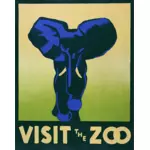 Besök djurparken affischen