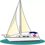 Yacht en mer