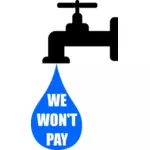 Wij betalen niet het water belasting