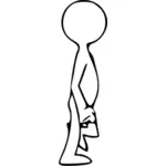Animoitu kävelevän miehen kuva