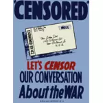 Цензура войны плакат
