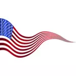 Vlajkou zvlněná USA Banner Klipart