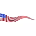 Americkou vlajkou zvlněná nápis