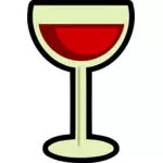 पूर्ण वाइन ग्लास वेक्टर छवि