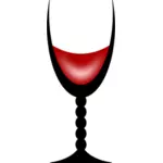 Retro vin glas med vin