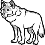 Ilustraţie de lup grosime contur