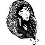 Женщина с головы платок