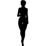 Žena chodící silueta