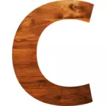 Alfabeto di legno di struttura C