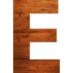 טקסטורת עץ האותיות E