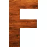 Alfabeto di legno di struttura F