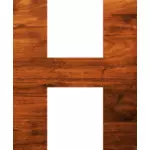 木纹理字母 H