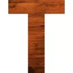 木纹理字母 T