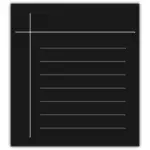 Černobílý textový editor vektorové ikony