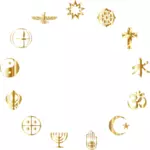黄金の宗教的なシンボル