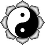 Yin Yang Lotus vektör görüntü