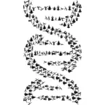 ヨガの DNA のシンボル