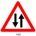 İki yol trafik işaretleri