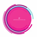 粉色圆圈抽象图形