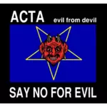 ACTA बुराई वेक्टर साइन इन करें