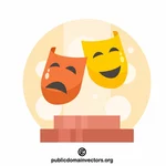Glade og triste masker