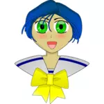 Anime schoolgirl wektorowa