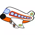 Cartoon-Bild vom Flugzeug mit vier Motoren