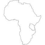 Vektorikuva Afrikan kartasta, jossa näkyy Tansanian yhdistynyt tasavalta